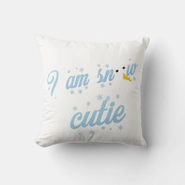 Jag är snö cutie kudde