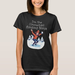 Jag är Snowball som flingar Ninja för roliga flick T Shirt