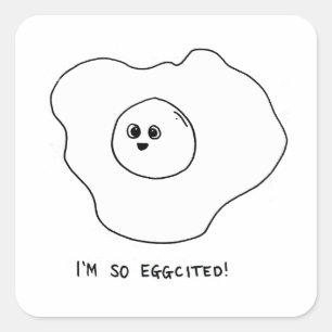 Jag är So Eggted Fyrkantigt Klistermärke