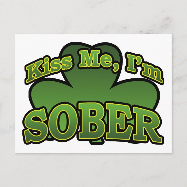 Jag är Sober Postcard Vykort (Framsida)