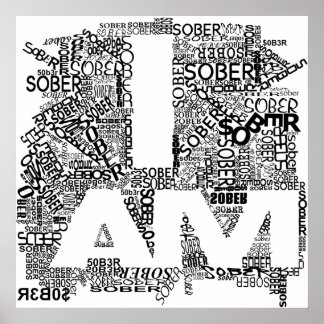 JAG ÄR SOBER POSTER
