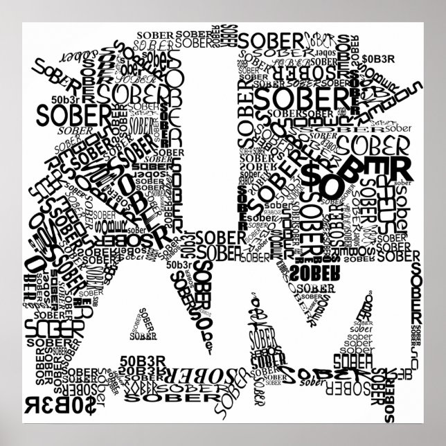 JAG ÄR SOBER POSTER (Framsidan)