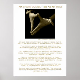 Jag är Social-arbetare, det här är mitt Händer! Poster
