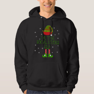 Jag är Social Studies Elf Funny Teacher Julafton Hoodie