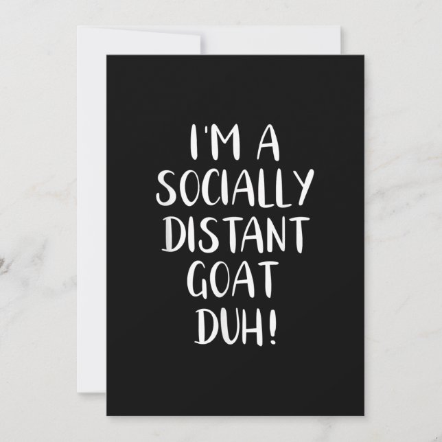 Jag är socialistiskt avsides Goat Funny Halloween Spara Datumet (Framsida)