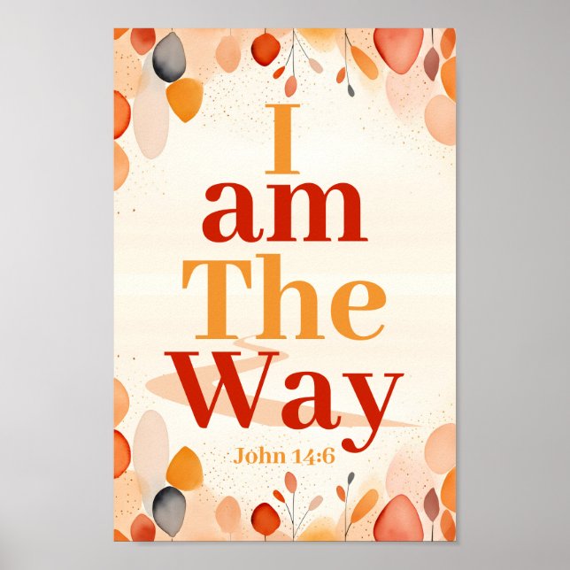 Jag är som Boho Christian Wall Art Skriv ut Poster (Framsidan)