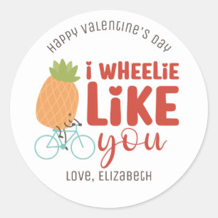 Jag är som din konstiga Pun Cute Valentine-dag Runt Klistermärke