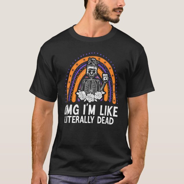 Jag är som en dödlig skelett som dricker koff. t shirt (Framsida)