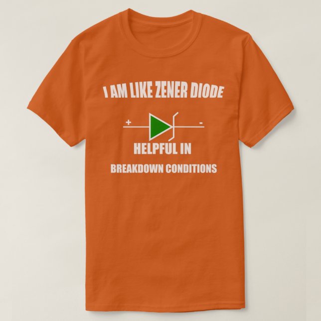 JAG ÄR SOM ZENER DIODE HELPFUL BREAKDOWN VILLKOR T SHIRT (Design framsida)