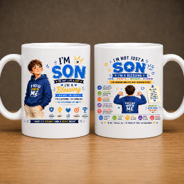 Jag är Son Mug Design | Pojke Motivation Mug Desig Kaffemugg