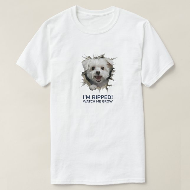 Jag är söndertrasad! Valp utbrytning T-shirt (Design framsida)