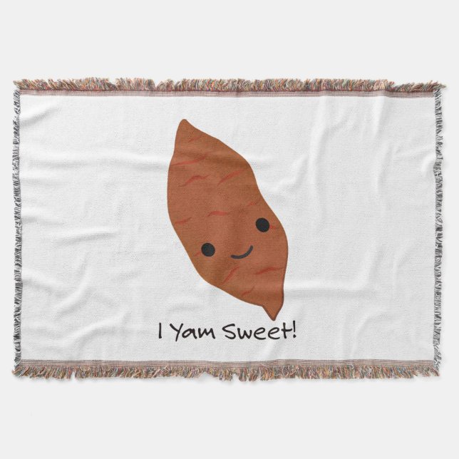 Jag är söt kawaii Söt Sötpotatis Filt (Framsidan)