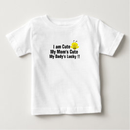 Jag är söt min mamma pappa med lyckskjorta skjorta t shirt