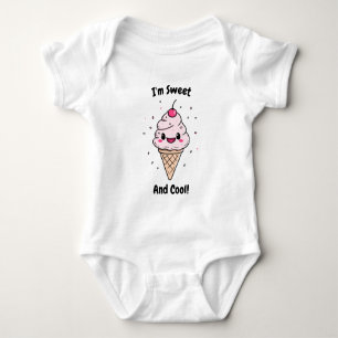 Jag är söt och cool!" Söt design på en glasskon T Shirt