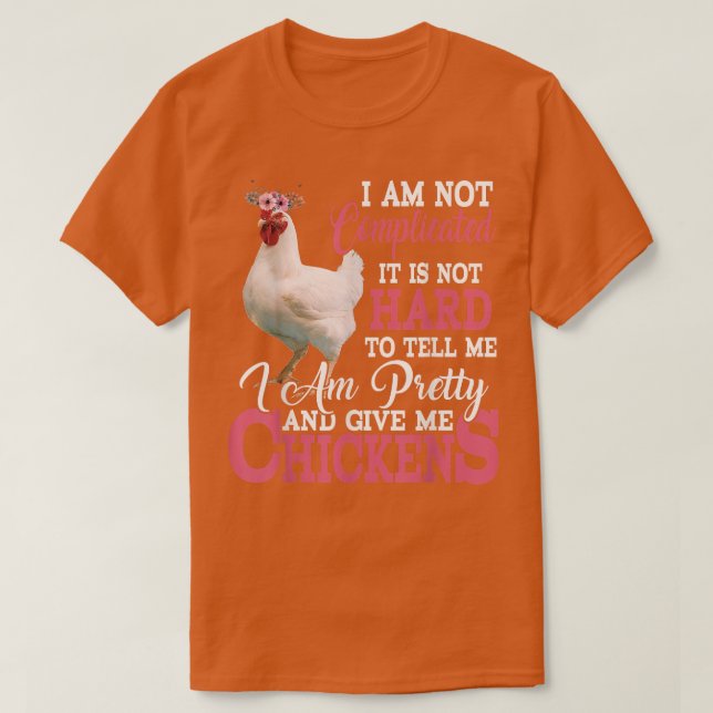 Jag är Söt och Ge Me Chickens Blommigt Chick T Shirt (Design framsida)