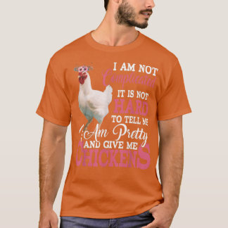 Jag är Söt och Ge Me Chickens Blommigt Chick T Shirt