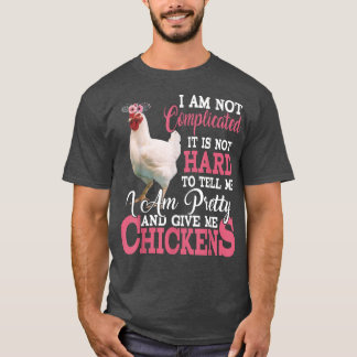 Jag är Söt och Ge Me Chickens Blommigt Chick T Shirt