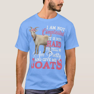 Jag är Söt och Ge Me Goats Fundera Blommigt Gatt T Shirt