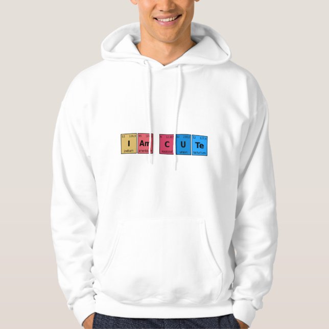 Jag är Söt Periodiska Systemet Hoodie (Framsida)