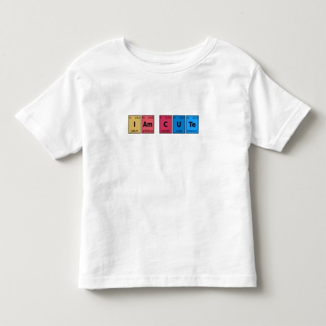 Jag är Söt Periodiska Systemet T Shirt (Framsida)