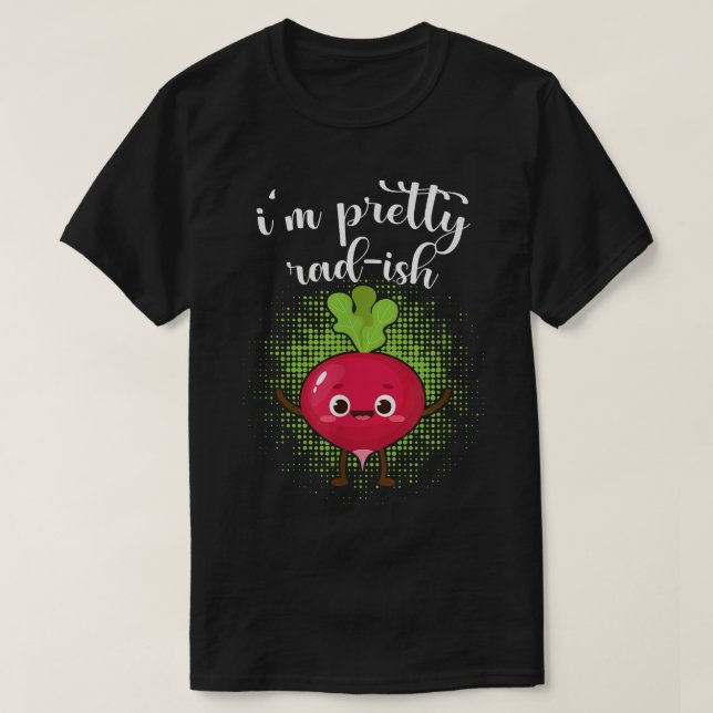 Jag är Söt Rad-Ish Funny Vegetarian Vegan Radish T Shirt (Design framsida)