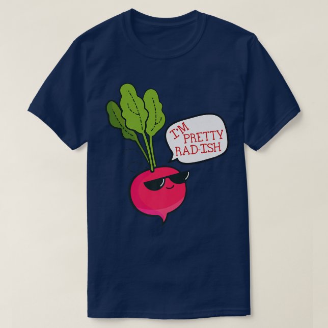 Jag är Söt RadIsh Funny Vegetarian Vegan Radish T Shirt (Design framsida)