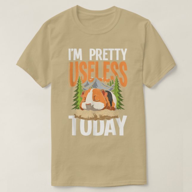 Jag är Söt Useless Today Guinea Gris T Shirt (Design framsida)