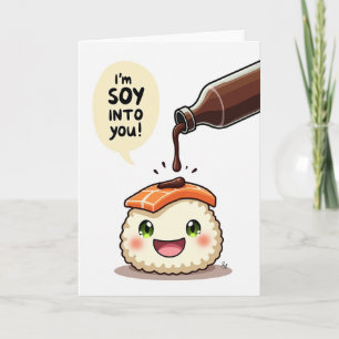 Jag är Soy Förälskad i Dig Sushi-kort Kort