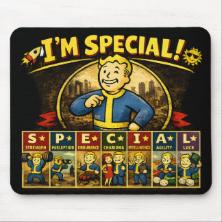 Jag är speciell | Fallout-inspirerad stats-musmatt Musmatta