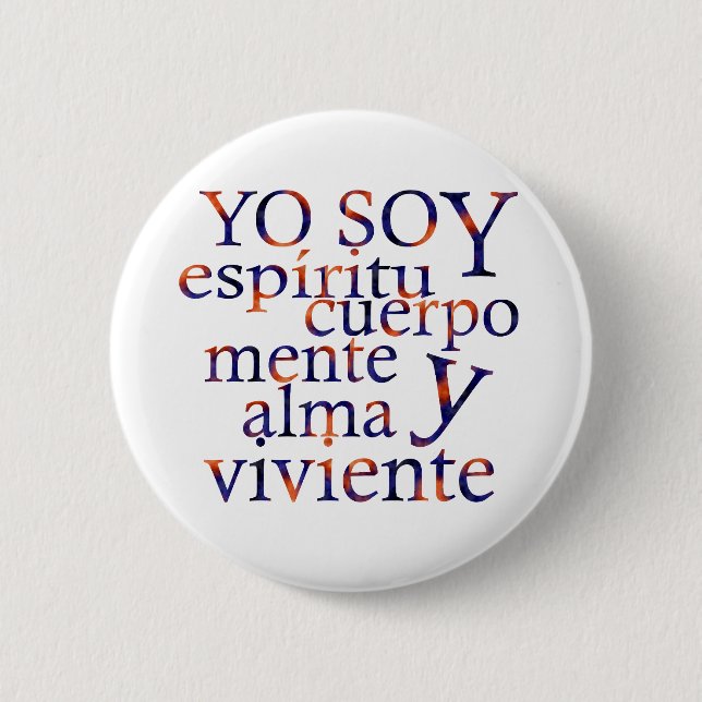 Jag är SpiritBodyMindSoul Esp Knapp (Framsida)