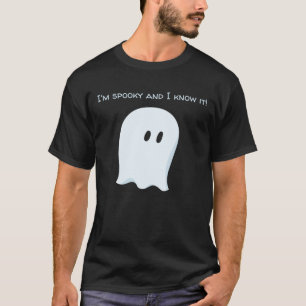 "Jag är Spooky och jag vet det!"Ghost T Shirt