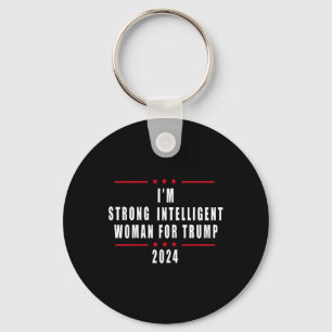 Jag är stark intelligent kvinna för trump 2024 nyckelring