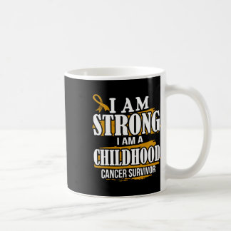 Jag är stark jag är en barndomscanceröverlevare me kaffemugg