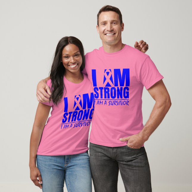 Jag är stark - jag är överlevande - Colon Cancer Tee (Unisex)