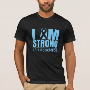 Jag är stark - jag är överlevande - prostatacan t-shirt