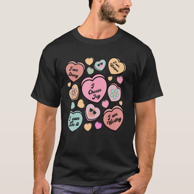 Jag är stark. Jag är unik Retro-positiv offert Man T Shirt (Framsida)