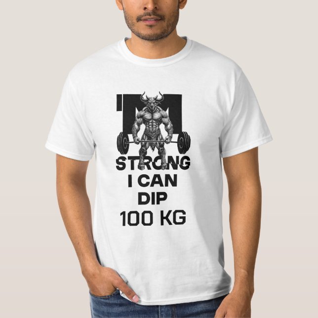 Jag är stark - jag kan dö t shirt (Framsida)