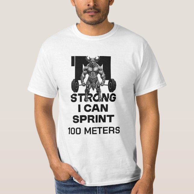 Jag är stark - jag kan Sprint 100 meter T Shirt (Framsida)