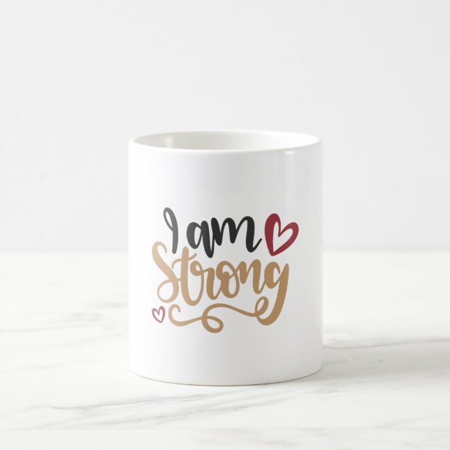Jag är stark kaffemugg (Center)