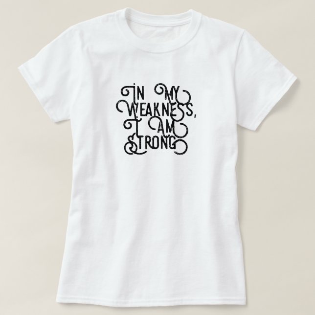Jag är stark. t shirt (Design framsida)