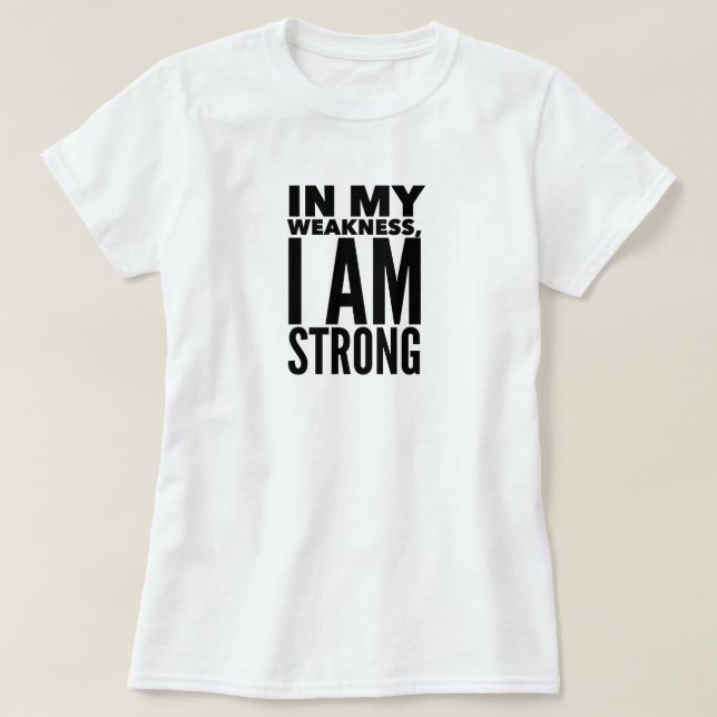 Jag är stark. t shirt (Design framsida)