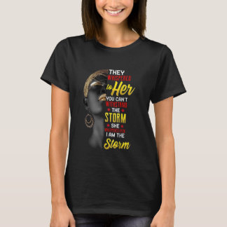 Jag är starka afrikanska drottningsflickor - Black T Shirt