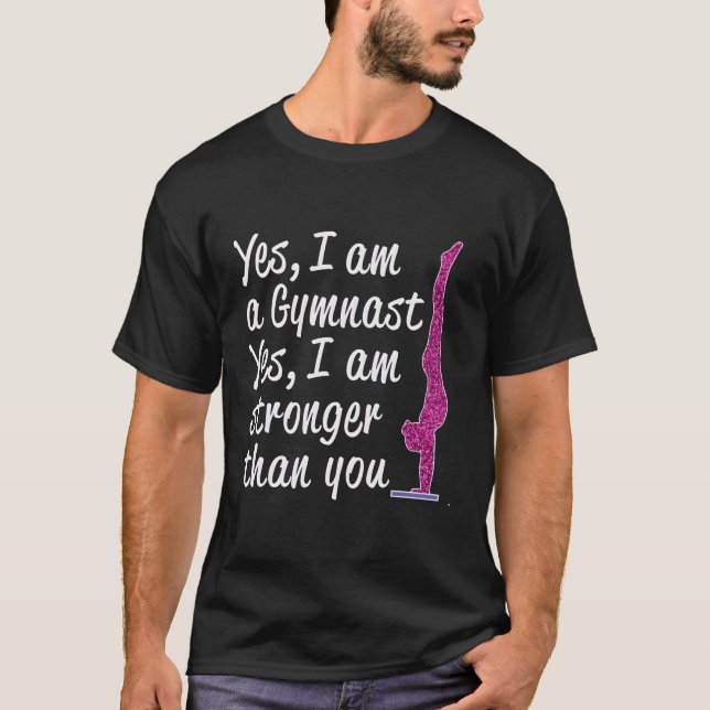 Jag är starkare än du får.. t shirt (Framsida)