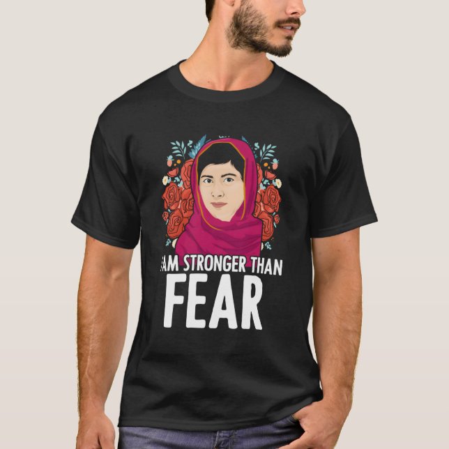 Jag är starkare än fruktan Malala Yousafzai Malala T Shirt (Framsida)