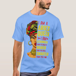 Jag är starkare på födelsedagen för Aries Zodiac T Shirt