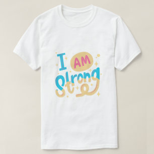 Jag är starkt motiverande typsnittsdesign t shirt