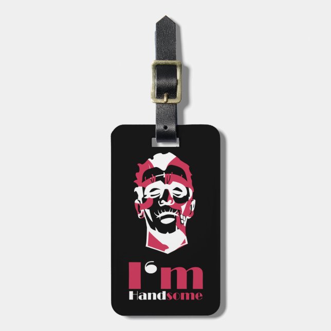 Jag är stilig abstrakt ansikte Fodral-Mate iphone  Bagagebricka (Vertikal Framsida)