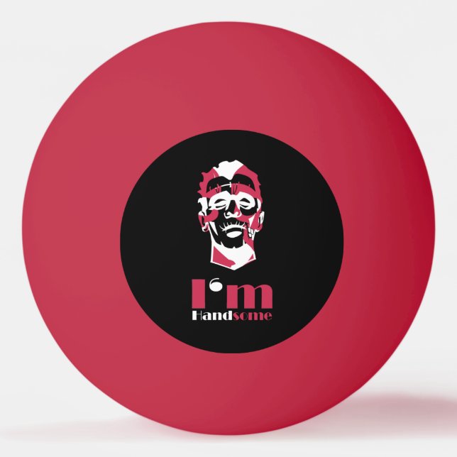 Jag är stilig abstrakt ansikte Fodral-Mate iphone  Pingisboll (Framsidan)