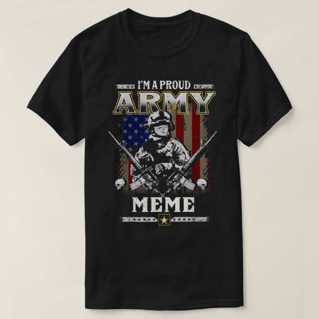 Jag är stolt armémedlem Veteran Fars dag 4:e av T Shirt (Design framsida)