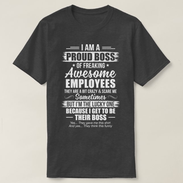 Jag är stolt Chef över att frigöra Fantastisk-anst T Shirt (Design framsida)